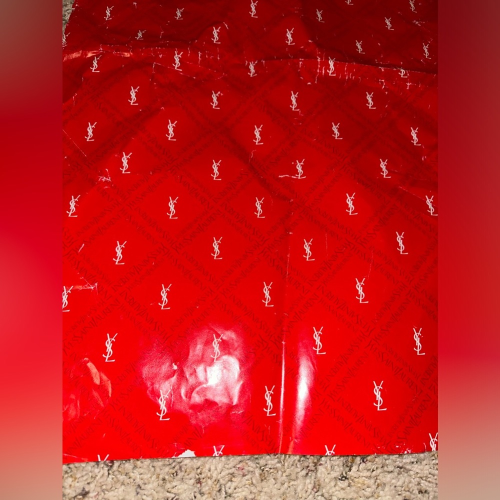 Red ysl wrapping paper